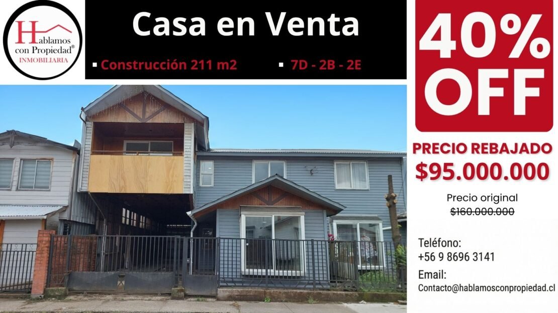 casa en venta ribera sur puerto aysen