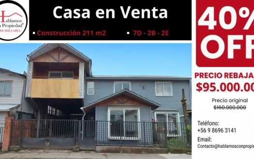 casa en venta ribera sur puerto aysen